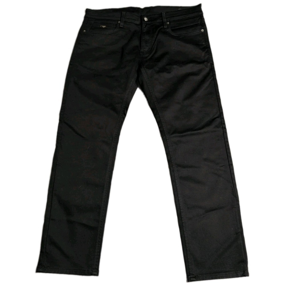Emporio Armani Ankle Fit Mens 36 Black Stretch 5 Pocket Sateen‎ Pants 28 Inseam